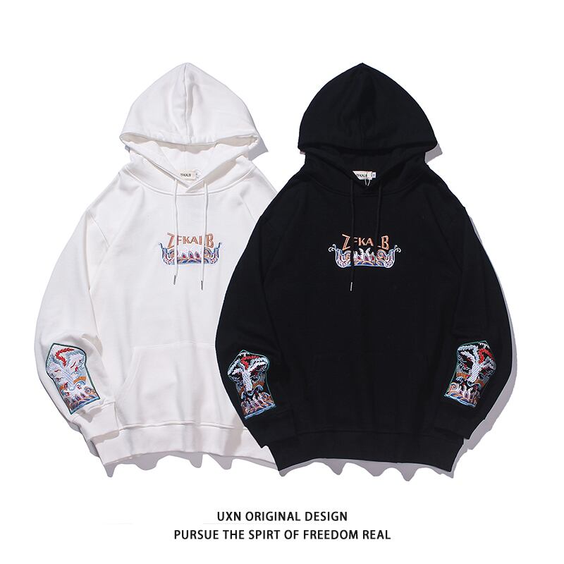 [51Ha Series] ★China Style Parka★ 2color Tops Embroidery Unisex Men's Ethnic Style White Black S M L XL