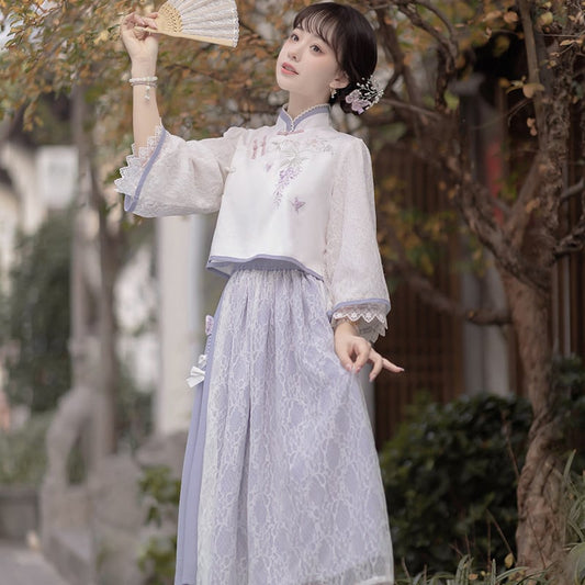 【塵煙雲夢---糸寺系列】★套裝單品★漢服上衣裙子改良漢服可愛氣質up約會