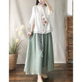 Load image into Gallery viewer, [Kofuku series] ★China style shirt★ 3color embroidery tops ethnic gray blue white pink
