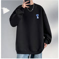 Load image into Gallery viewer, [BIGEMAN Series] ★Tops★ 2color Unisex Men's Large Size Round Neck Long Sleeve Black Beige
