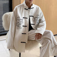 Load image into Gallery viewer, [PVPVPV Series] ★China Style Outer★ Jacket Unisex Men's China Button Dragon Black White
