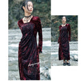 Load image into Gallery viewer, [Daiseiryusu Series] ★China style dress★ Long length velvet wine red red original retro
