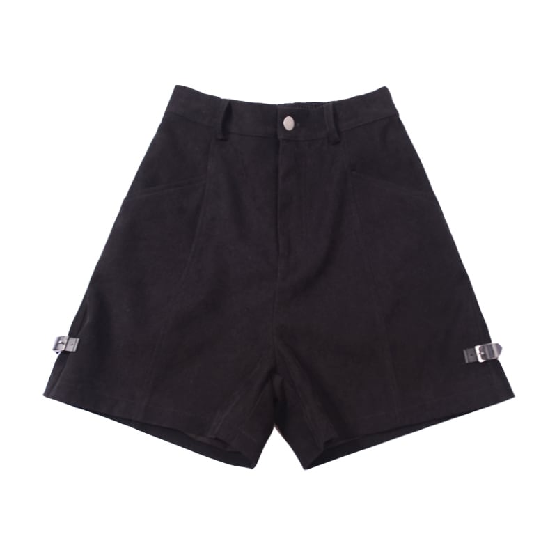 [Kokaisha---Dark Night Series] Shorts, pants, bottoms, SML, slimming, unique, black, easy to match