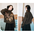 Load image into Gallery viewer, [Kokaisha --- Leaf Collection Series] ★China style sweater★ Tops, thick, warm, short length, easy to match
