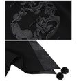 Load image into Gallery viewer, [Da Qinglong Shu Series] ★China style outerwear★ Cloak coat Rasha embroidery Chinese clothing Black Black Irregular
