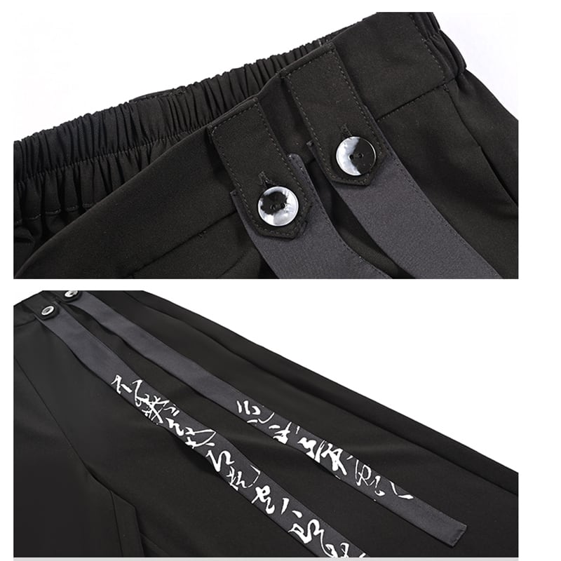 [Old Monster --- Preface Series] ★China style trousers★ Lasha thick winter bottoms gaucho pants lettering pattern