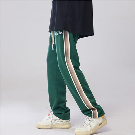 [Vesibo Series] ★Casual Pants★ 2color Bottoms Trousers Unisex Men's Slimming Color Scheme Black Green