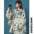 Load image into Gallery viewer, [Fujiiman Series] ★Jacket★ 3color Tops Outerwear Unisex Men's Ink Pattern Black Gray Green
