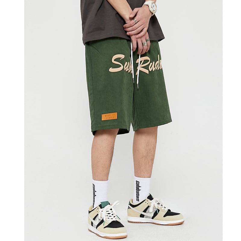 [51XIHA Series] ★Shorts★ 2color Bottoms Short Length Pants Unisex Men's Sports Style Green Black