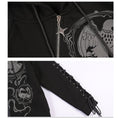 Load image into Gallery viewer, [Ancient Monster---Gold Series] ★China style hoodie★ Tops Thick, warm, brushed lining, loose, black, black
