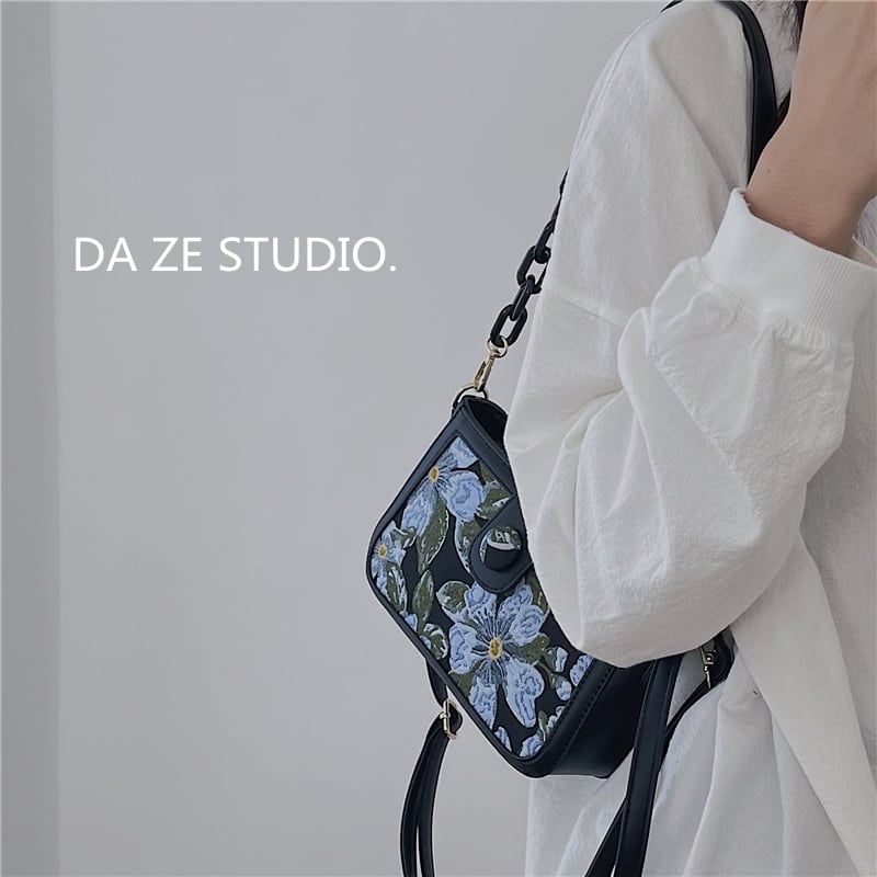 【DAZE＆ERPANGシリーズ】★ショルダーバッグ★ 油絵風 花柄 可愛い デート 通勤 OL オフィス 可愛い