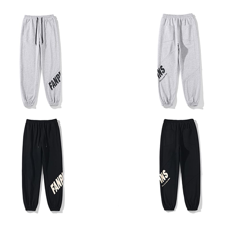 [BIGEMAN Series] ★Casual Pants★ 2color Quarter-length Bottoms Pants Unisex Men's Large Size Sports Style Alphabet Simple