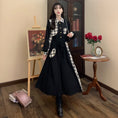 Load image into Gallery viewer, [Dong Xiaojie Series] ★Checked pattern dress★ Large size, fake layered, slimming, switching, cute, black, black
