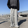 Load image into Gallery viewer, [GUYAN Series] ★Casual Pants★ 2color Bottoms Unisex Men's Plaid Pattern Black Gray
