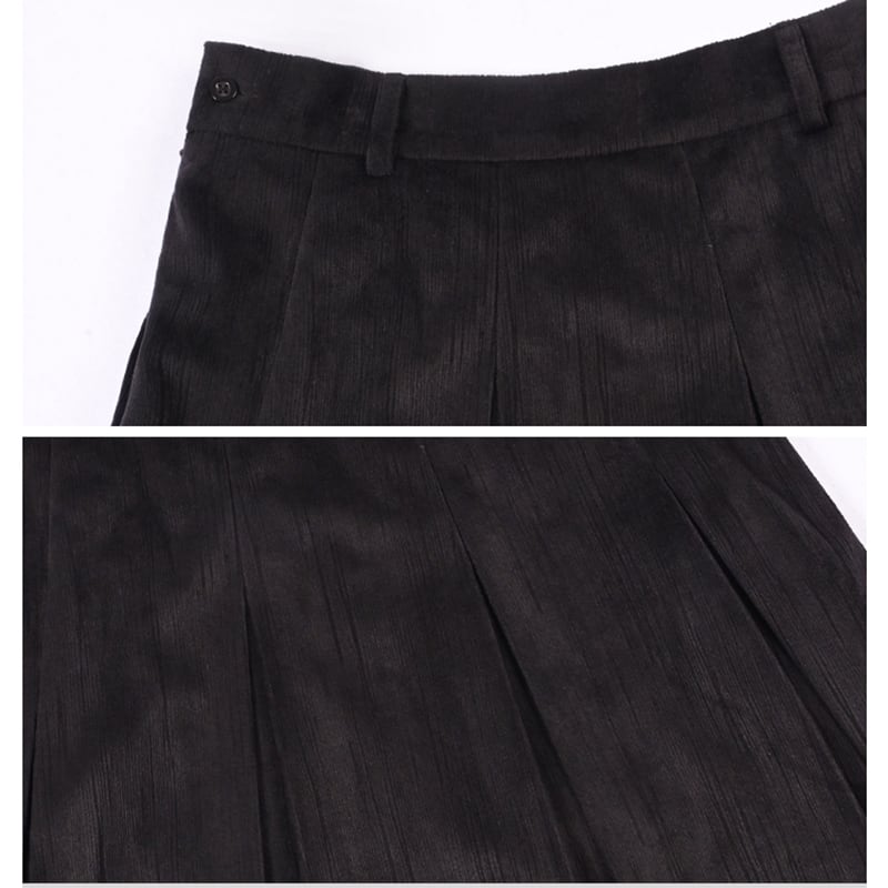 [Kokaisha --- Aikichi Series] ★China style skirt★ Bottoms switching velvet floral pattern black black