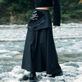 Load image into Gallery viewer, [Big Blue Dragon Series] ★China style skirt★ Bottoms fake layered black black slimming design.
