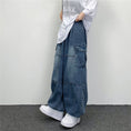 Load image into Gallery viewer, [MGJM Series]★Denim Pants★ 2color Pants Bottoms Unisex Men's Casual Street Blue Black
