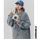 [FKZ Series]★Jacket★ 2color Outer Denim Jacket Unisex Men's Loose Spring Clothes Jeans