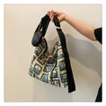 Load image into Gallery viewer, [Mokujin series] ★Shoulder bag★ Shoulder bag, handheld, large capacity, retro, cute, date, improves temperament, print
