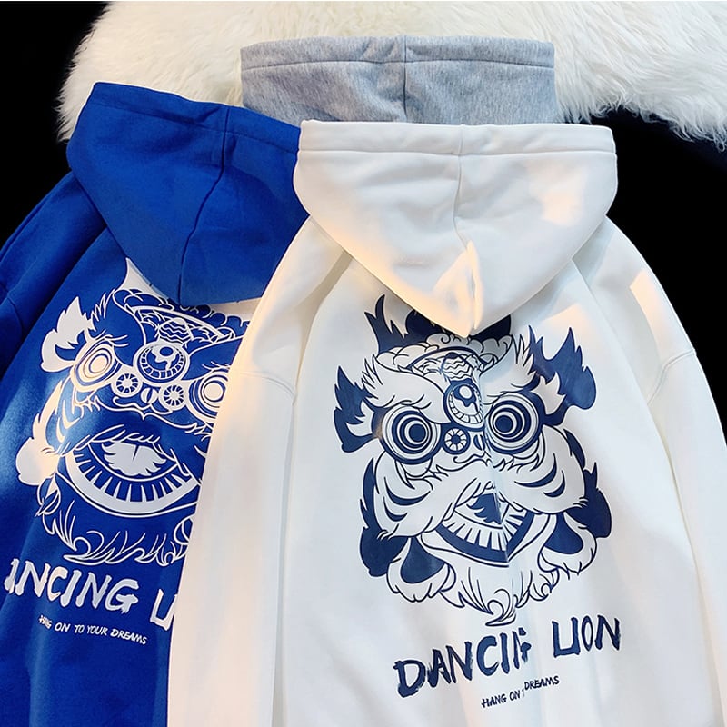 [XINGSHI Series]★China style hoodie★ 5color tops unisex men's cute white gray black blue pink