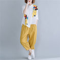 Gallery viewerに画像を読み込む, 【小菲家シリーズ】★セットアップ★ 2点セット シャツ+ズボン 2color M L XL 2XL ホワイト ブラック イエロー
