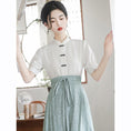 Load image into Gallery viewer, [EQD Series]★Chinese style shirt★ Tops, short sleeve shirts, Hanfu tops, summer clothes, simple, easy to match
