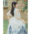 Load image into Gallery viewer, [Az Suna Series] ★Chinese style dress★ Hanfu dress, off-the-shoulder SML XL, Chinese clothes, date, girls' night out
