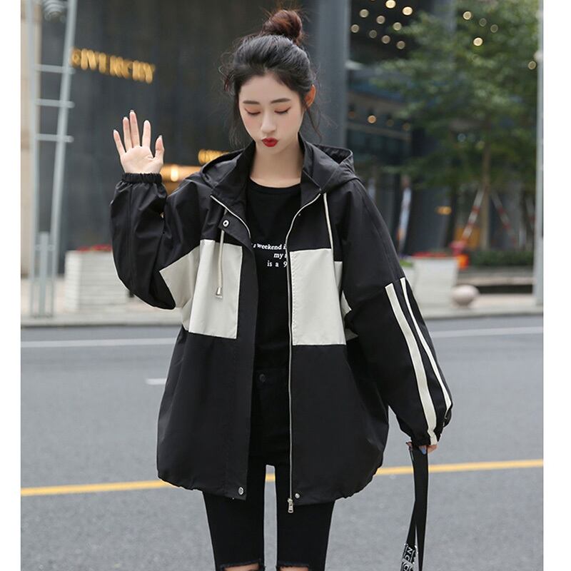 [Reiten Princess Series]★Jacket★ 2color Cute color scheme Black Beige SML XL 2XL Spring/Autumn Easy to match