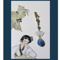 Load image into Gallery viewer, [Minami Xiaoji---Namicho Series] ★China style earring★ Pair of earrings or earrings, ladies, cute, blue
