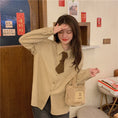 Load image into Gallery viewer, [Koshinke Series]★Shirt with tie★ Tops 3 colors Cute Easy to match Beige Light brown Pink
