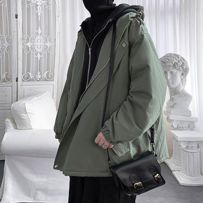 [Leonbinno Series] ★Winter Coat★ 3color Thick Warm Unisex Men's Cold Protection Faux Layered Fashion