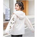 Load image into Gallery viewer, [QIZHI Series]★Jacket★ 3color Outer Panda with Hat Cute Casual Black Beige Blue
