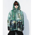 Load image into Gallery viewer, [SIN87 Series] ★UV protection★ UPF50+ Oil painting style Sun protection Cooling protection Thin outerwear Loose green Unisex Men's
