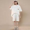 Load image into Gallery viewer, [CHAOMEICHEN series]★Setup★ 3color shirt + shorts summer clothes unisex men's white coffee color pink
