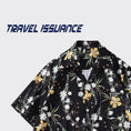 Gallery viewerに画像を読み込む, 【TRAVEL ISSUANCEシリーズ】★レトロ シャツ★ 花柄シャツ 男女兼用 メンズ ゆったり ブラック 黒い
