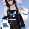 Load image into Gallery viewer, [Momoko Sakura Series] ★Camisole★ Cute butterfly original blue black easy to match ladies fashionable
