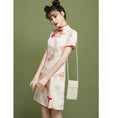 Load image into Gallery viewer, [XIANGSHU Series] ★Cheongsam dress★ Short length, slimming, party, wedding, large size, improves temperament
