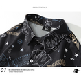 Load image into Gallery viewer, [MOISHE TIDE Series]★Shirt★ Tops Floral Shirt Long Sleeve Shirt Playing Cards Unisex Men's ML XL 2XL Black
