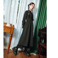 Load image into Gallery viewer, [Ancient mansion --- 臇薇 series] ★China style dress★ Long dress Black Black China button
