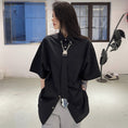 Load image into Gallery viewer, [Style Series]★Shirt with tie★ Short sleeve shirt tops Unisex Men's Black Black Casual
