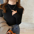 Load image into Gallery viewer, [XIXI Series]★Knit Tops★ 6color Tops Cute Simple High Neck Black White Easy to match
