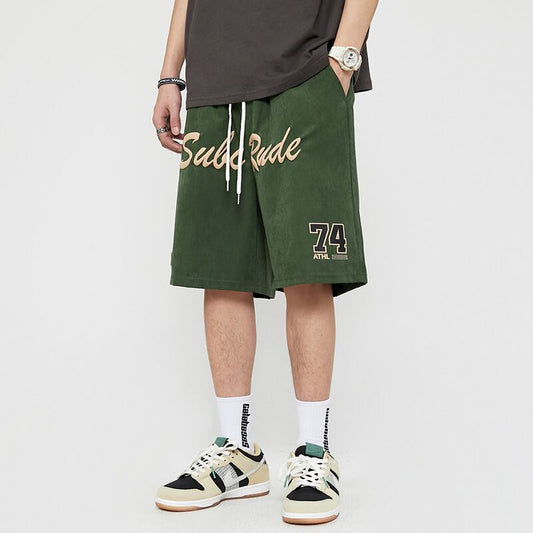 [51XIHA Series] ★Shorts★ 2color Bottoms Short Length Pants Unisex Men's Sports Style Green Black