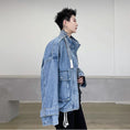 Load image into Gallery viewer, [Kouisha Series]★Denim Jacket★ Outerwear Unisex Men's Blue Blue SML XL Cool
