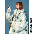 Load image into Gallery viewer, [Morimoto Series] ★Winter Coat★ 3color Cotton Coat Unisex Men's Print Gray Blue Green
