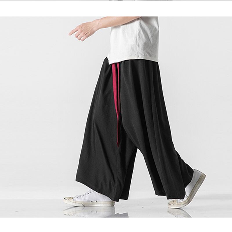 [Small Trouble Series]★China Style Pants★ 5color Large Size Wind Pants Unisex Men's Blue Red Black White