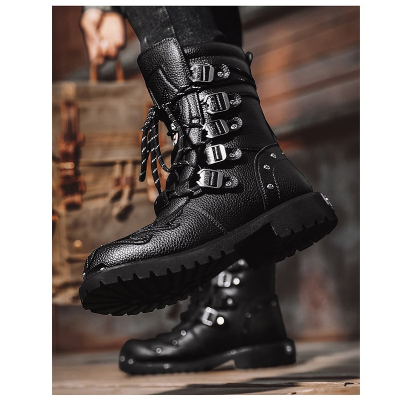 [Shiodong Series] ★Boots★ Martin Shoes Fashion Men's Size 39-46 Thick Black Easy to match