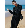 Load image into Gallery viewer, [Daiseiryusu Series]★China style blazer★Outer slim switching retro black black irregular
