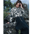 Load image into Gallery viewer, [Big Blue Dragon Series] ★China style outerwear★ Tops, Chinese clothes, ink pattern, mini length, easy to match, slimming print
