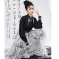 Load image into Gallery viewer, [Kyoto series]★China style skirt★ 2color bottoms chiffon irregular cute easy to match white black
