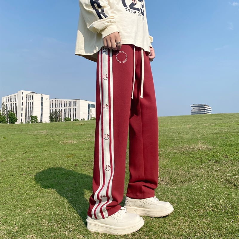 [NANSHI Series]★Casual Pants★ 3color Bottoms Trousers Unisex Men's Sports Style Stylish Vertical Stripes